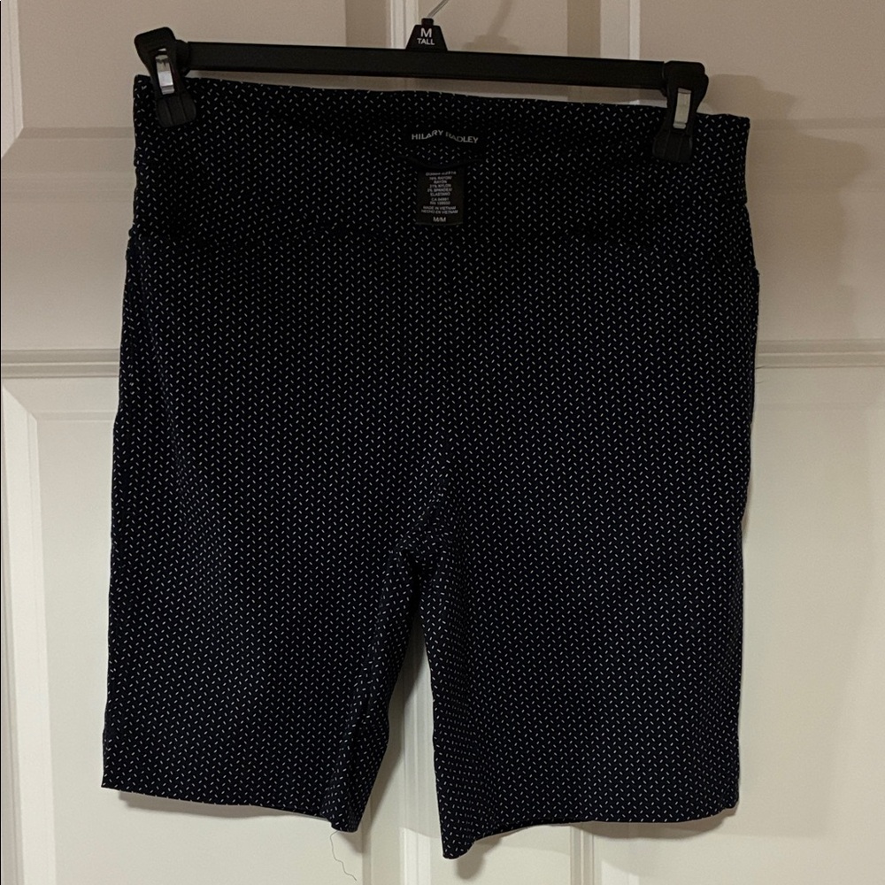 Hilary Radley Black and White Bike Shorts